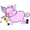 Silly Pig hammering